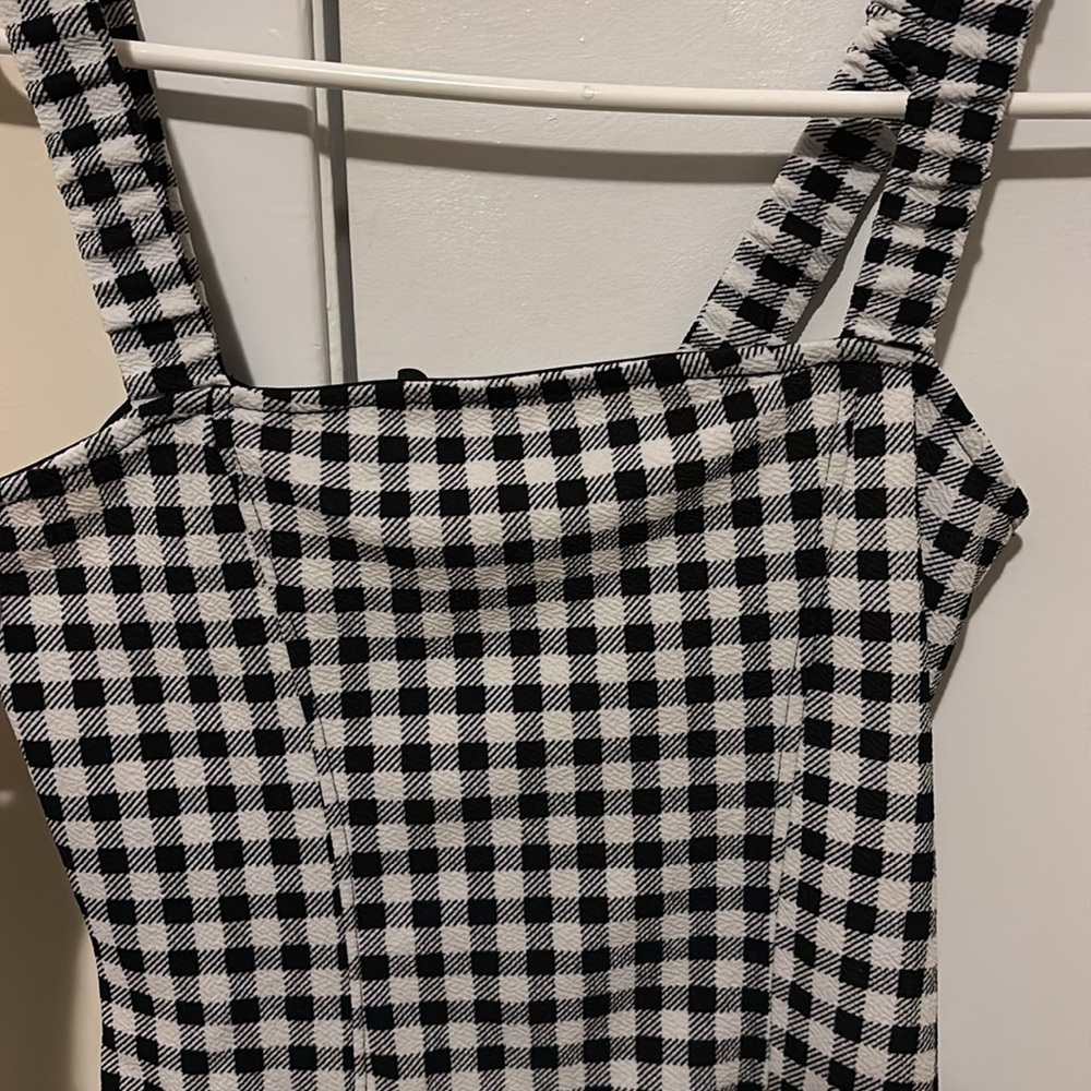 Black and White Checkered Dress - Picture 3 of 4